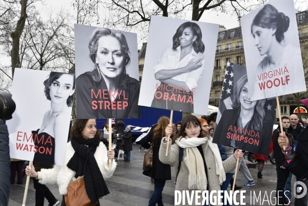Journée internationale des femmes à Paris, 8 Mars. International women s day in Paris