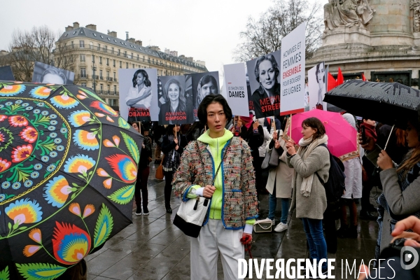 Le 8 mars journee internationale des femmes rassemblement place de la republique. C est aussi la fashion week !