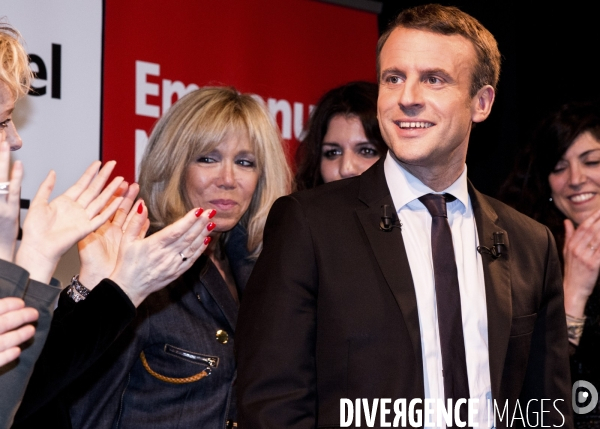 Emmanuel Macron au Théâtre Antoine pour la journée de la femme