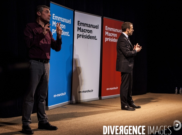 Emmanuel Macron au Théâtre Antoine pour la journée de la femme