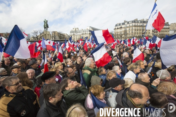 Meeting francois fillon au trocadero le peuple fillon au trocadero