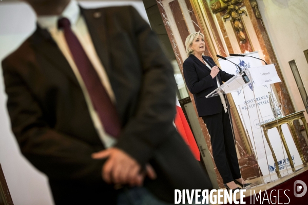 Conférence présidentielle de Marine Le PEN sur la citoyenneté.