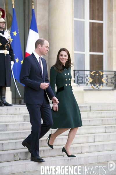 Le prince William duc de Cambridge et Catherine ( Kate) duchesse de Cambridge rencontrent François HOLLANDE au palais de l Elysée à l occasion de leur visite officielle en France.