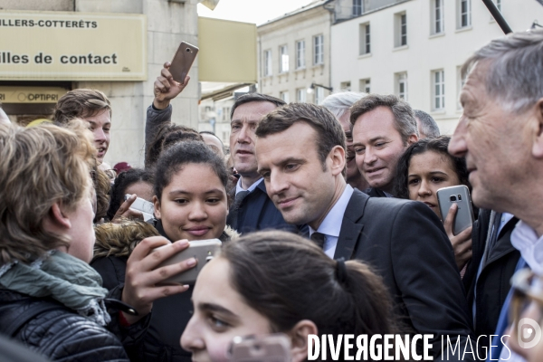 Emmanuel Macron à Villers-Cotterêts.