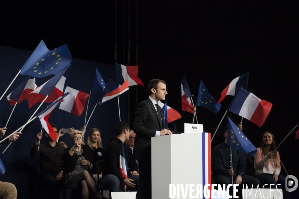 Emmanuel Macron en meeting à Reims