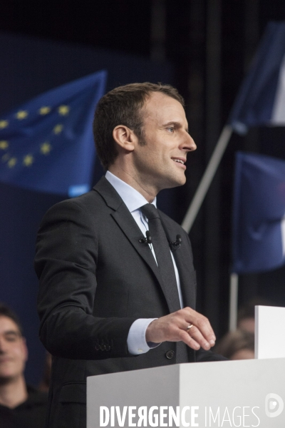 Emmanuel Macron en meeting à Reims