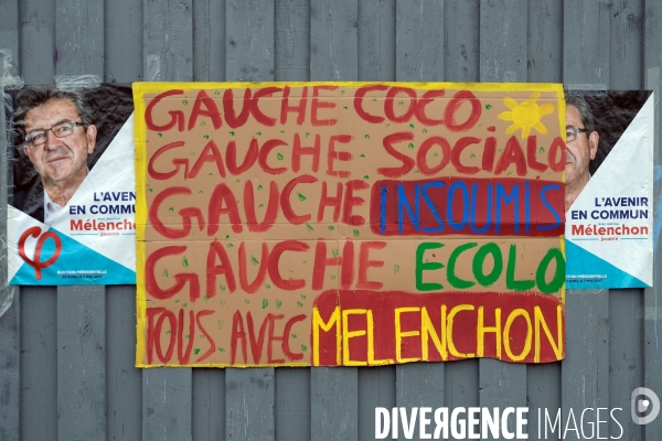 Marche pour la 6 eme republique des militants et sympathisans de jean-luc Melanchon