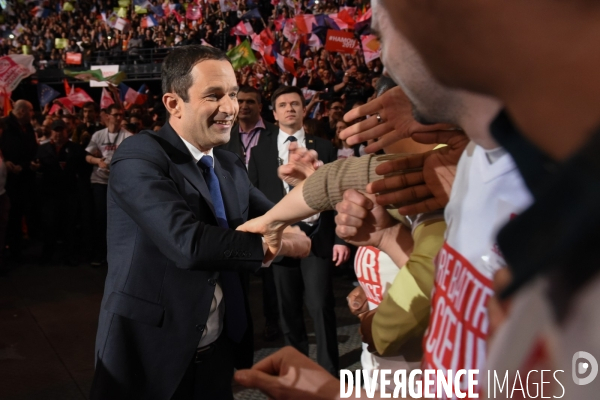 Benoît Hamon. Meeting de Bercy