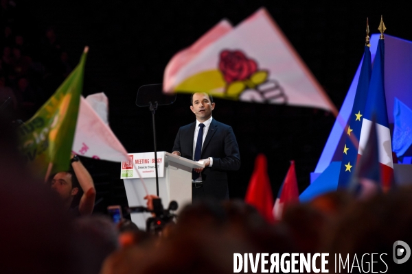 Benoît Hamon. Meeting de Bercy