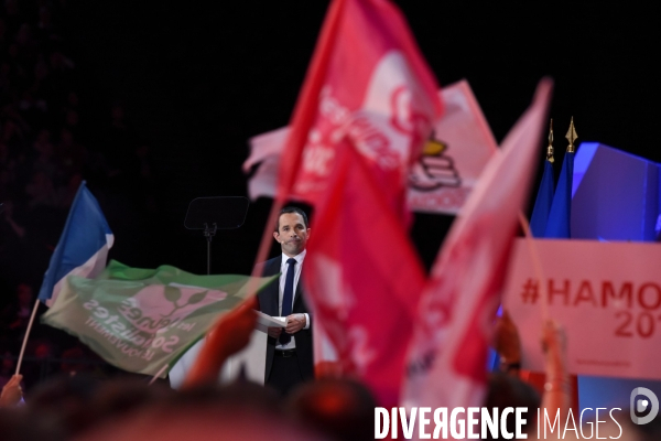 Benoît Hamon. Meeting de Bercy