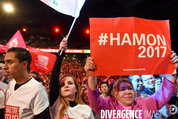 Benoît Hamon. Meeting de Bercy