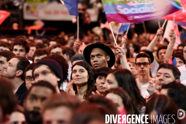 Benoît Hamon. Meeting de Bercy