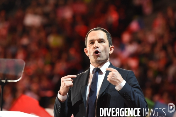 Benoît Hamon. Meeting de Bercy