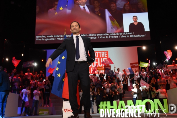 Benoît Hamon. Meeting de Bercy