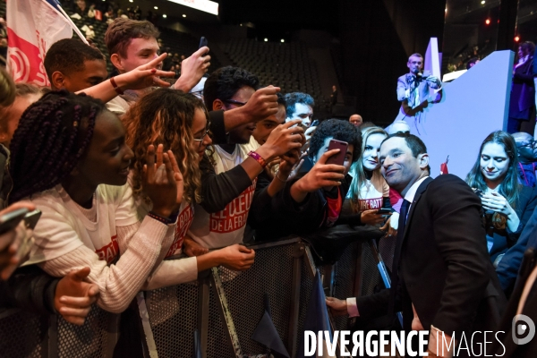 Benoît Hamon. Meeting de Bercy