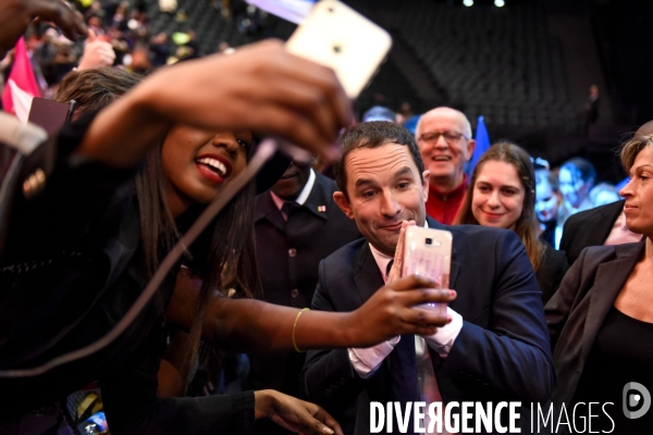 Benoît Hamon. Meeting de Bercy