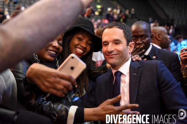 Benoît Hamon. Meeting de Bercy