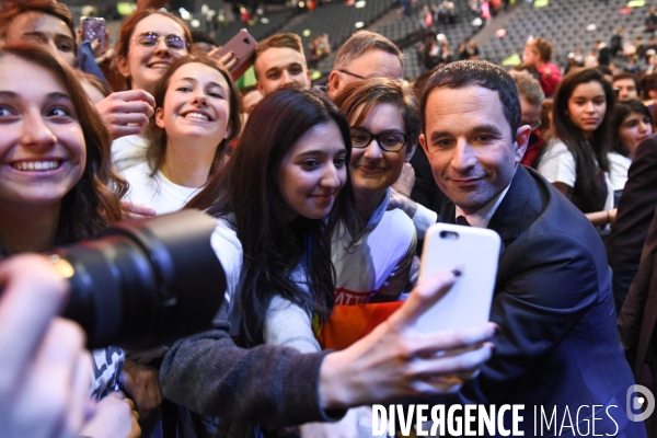 Benoît Hamon. Meeting de Bercy