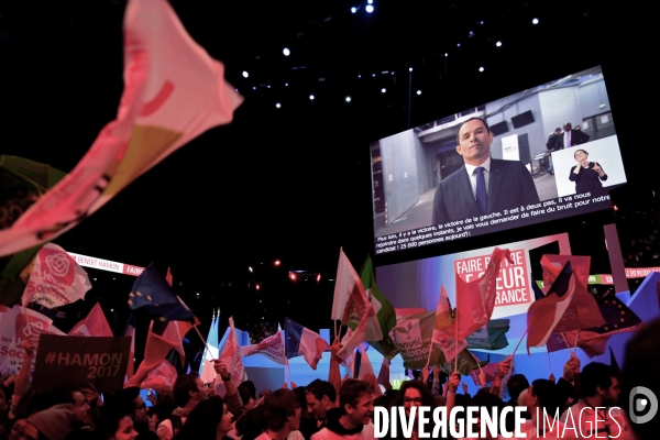 Meeting de Benoit Hamon à Bercy