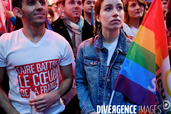 Meeting de Benoit Hamon à Bercy