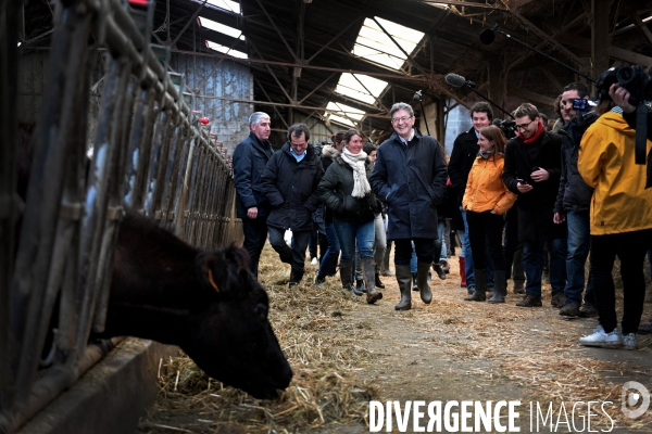 Déplacement de Jean Luc Melenchon sur le thème de l agriculture