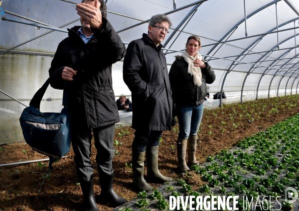 Déplacement de Jean Luc Melenchon sur le thème de l agriculture