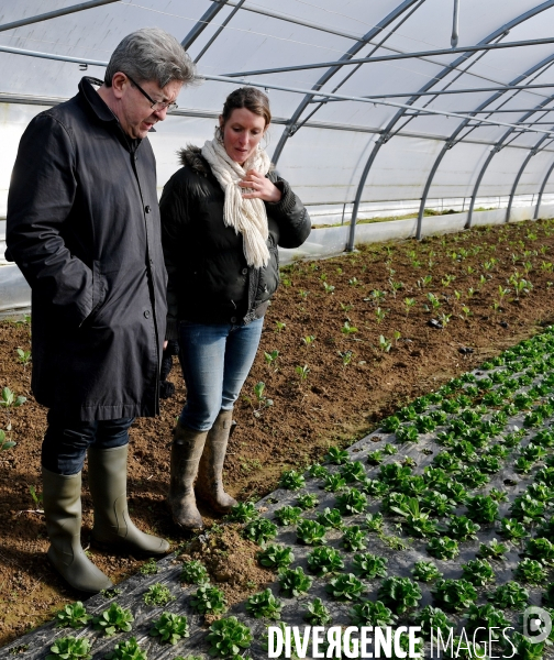 Déplacement de Jean Luc Melenchon sur le thème de l agriculture