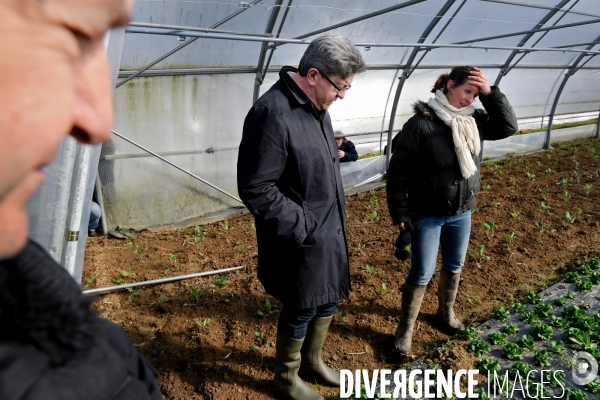 Déplacement de Jean Luc Melenchon sur le thème de l agriculture