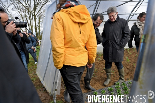 Déplacement de Jean Luc Melenchon sur le thème de l agriculture