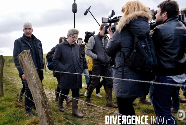 Déplacement de Jean Luc Melenchon sur le thème de l agriculture