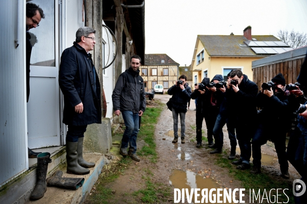 Déplacement de Jean Luc Melenchon sur le thème de l agriculture