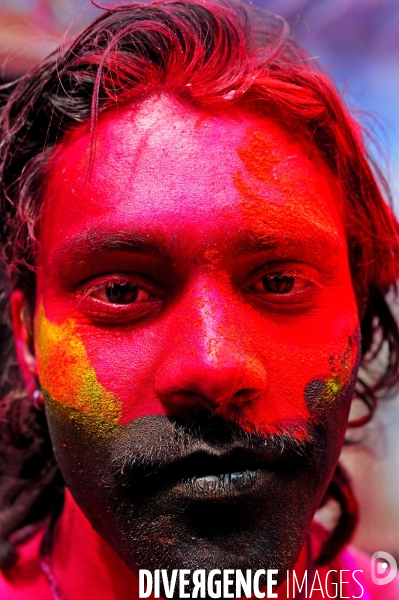 Holi, La Fête Sacré des Couleurs en Inde. Holi Festival of Colors and Love in India.