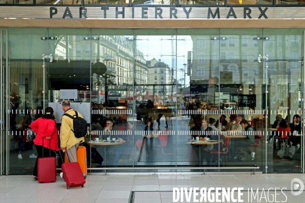 Illustration Mars 2017.La gare du nord.L etoile du nord, le cafe restaurant de Thierry Marx