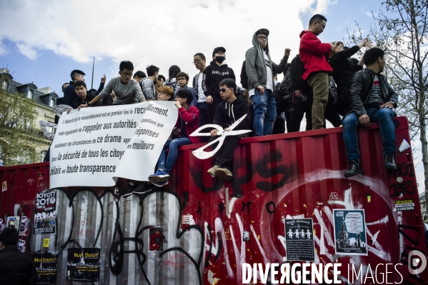 Rassemblement de la communauté chinoise.