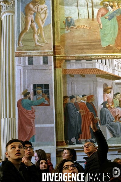 Florence.Les fresques de la chapelle Brancacci en l eglise santa Maria del Carmine
