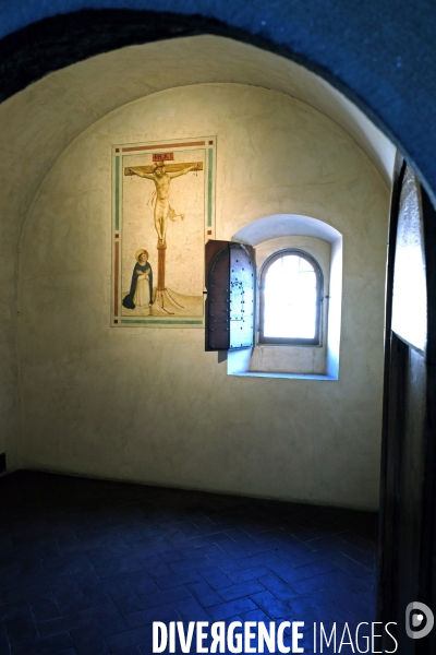 Florence..Le monastere de San Marco.Les fresques murales dans les cellules des moines peintes par Fra Angelico.