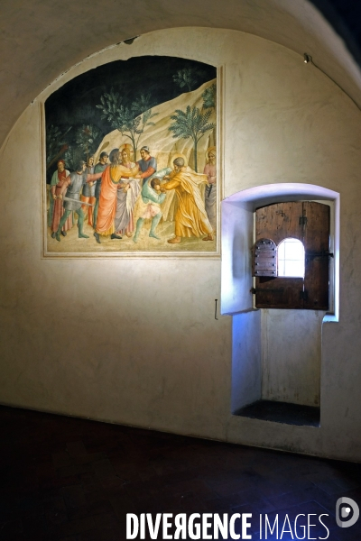 Florence..Le monastere de San Marco.Les fresques murales dans les cellules des moines peintes par Fra Angelico.