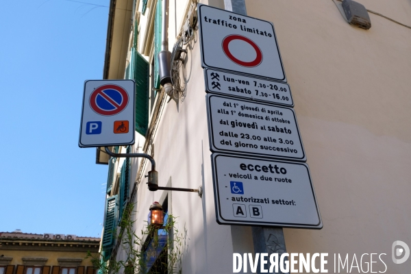 Florence.Zone de circulation limitee en centre ville