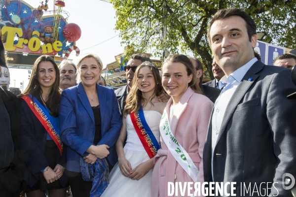 Marine Le PEN et Florian PHILIPPOT invités à la Foire du Trône par le   roi   des forains Marcel CAMPION.