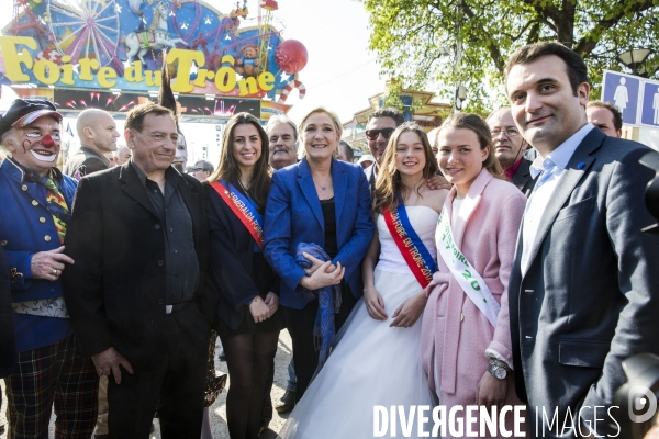 Marine Le PEN et Florian PHILIPPOT invités à la Foire du Trône par le   roi   des forains Marcel CAMPION.