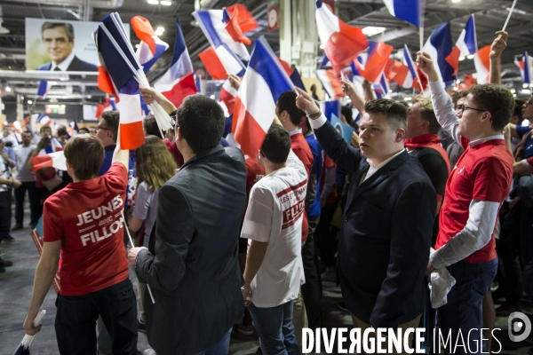 Meeting du Candidat de la droite et du centre François FILLON à la Porte de Versailles à Paris