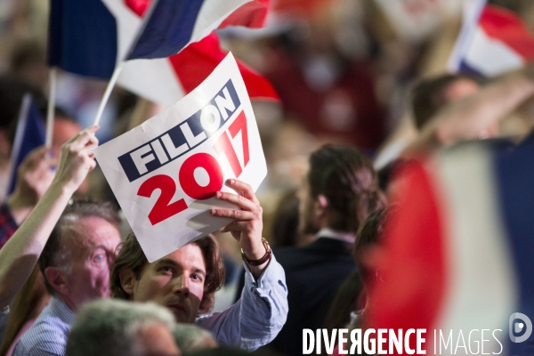 Meeting du Candidat de la droite et du centre François FILLON à la Porte de Versailles à Paris