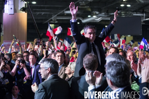 Meeting du Candidat de la droite et du centre François FILLON à la Porte de Versailles à Paris