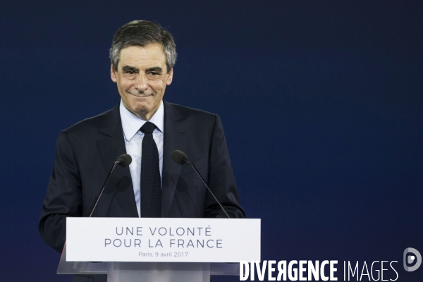 Meeting du Candidat de la droite et du centre François FILLON à la Porte de Versailles à Paris