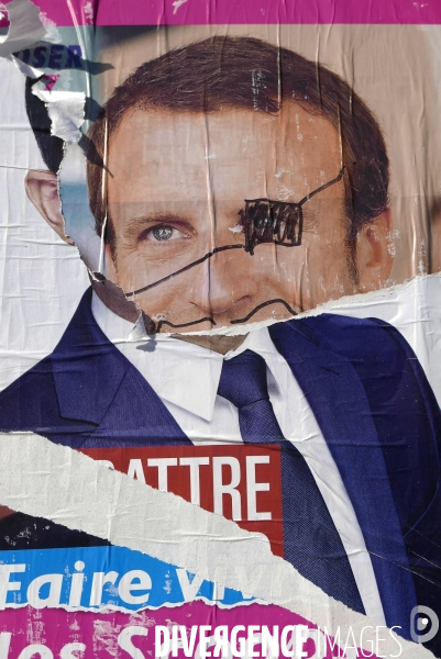 Affiches des Candidats Présidentiels France 2017 Presidential Election Campaign Posters France 2017