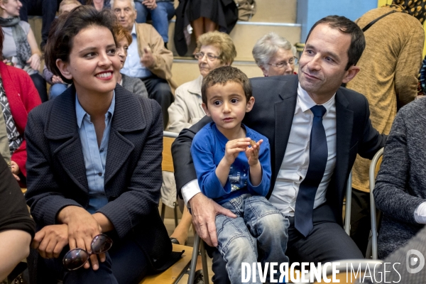 Benoît Hamon en campagne dans le Rhône