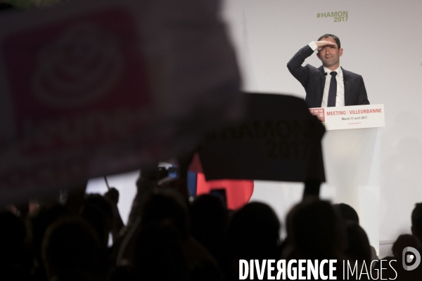 Benoît Hamon en campagne dans le Rhône
