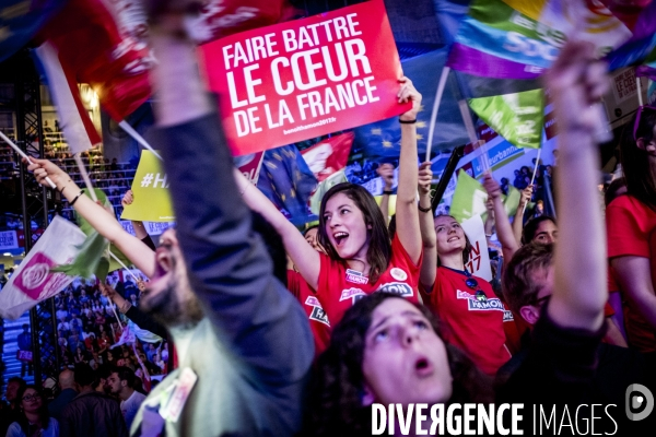 Benoît Hamon en campagne dans le Rhône