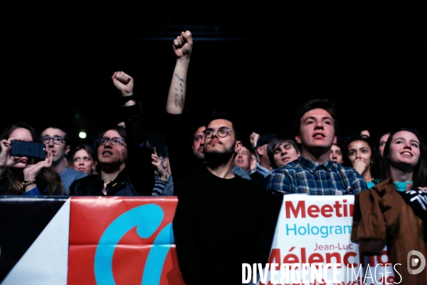 L hologramme de Mélenchon en meeting à Nancy