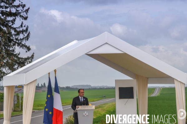 François Hollande au Chemin des Dames